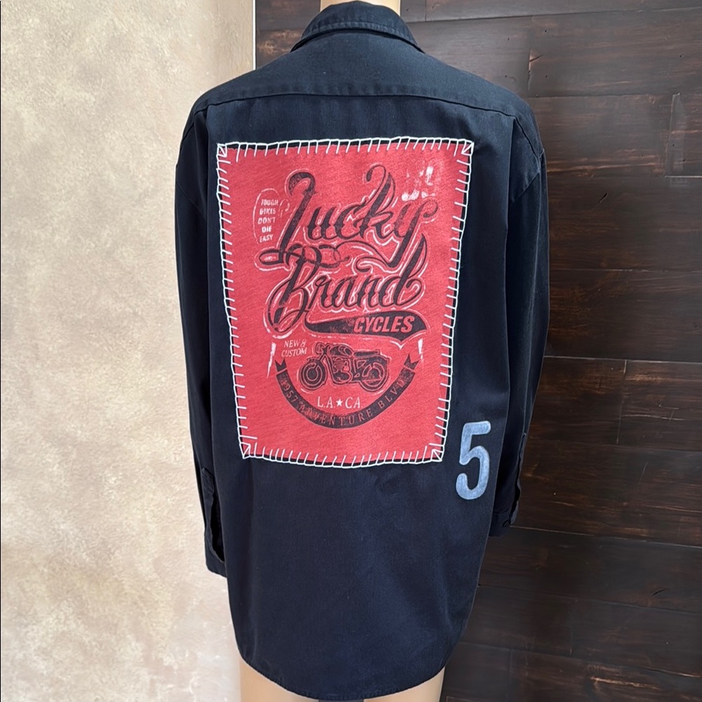 Lucky Brand Cycles Dark Gray Shacket  Size L